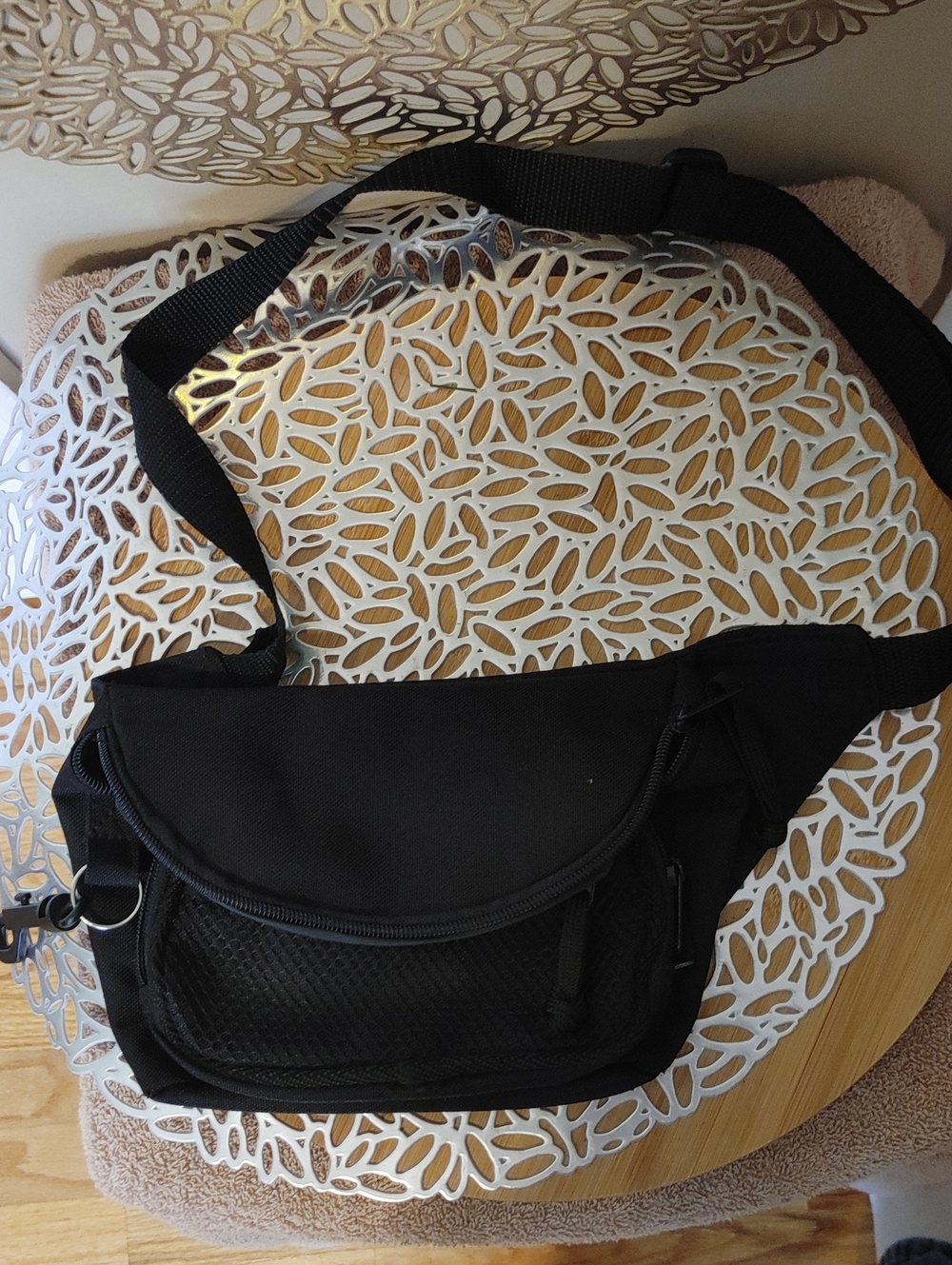 Black Women's Satchel Crossbody Bag with Adjustable Strap